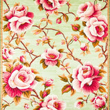 Ultra Soft Area Rug, Non Slip, Stain Resistant, Washable Area Rugs for Living Room, Bedroom, Serene Nature-Inspired Floral Theme(Green)