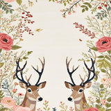 Contemporary Whimsical Deer Design(Ivory)