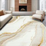 Ultra Soft Area Rug, Non Slip, Stain Resistant, Washable Area Rugs for Living Room, Bedroom, Subtle Marble Effect Neutral Abstract Large(White)
