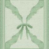 Ultra Soft Area Rug, Non Slip, Stain Resistant, Washable Area Rugs for Living Room, Bedroom, Aesthetic Scallop Bath Mat:  Boho Bowknot Rug(Green)