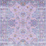 Ultra Soft Area Rug, Non Slip, Stain Resistant, Washable Area Rugs for Living Room, Bedroom, Elegant Antique Geometric Fusion(Purple)