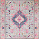 Ultra Soft Area Rug, Non Slip, Stain Resistant, Washable Area Rugs for Living Room, Bedroom, Soft Pastel Geometric Aesthetic(Gray)