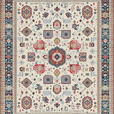 Ultra Soft Area Rug, Non Slip, Stain Resistant, Washable Area Rugs for Living Room, Bedroom, Rustic Neutral Abstract Elements(Beige)
