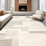 Ultra Soft Area Rug, Non Slip, Stain Resistant, Washable Area Rugs for Living Room, Bedroom, Elegant Abstract Cream Textured Mat(Beige)