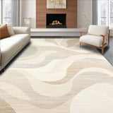 Ultra Soft Area Rug, Non Slip, Stain Resistant, Washable Area Rugs for Living Room, Bedroom, Refined Lantern Beige Front Door Abstract Swirls Entryway Area(Beige)