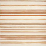 Ultra Soft Area Rug, Non Slip, Stain Resistant, Washable Area Rugs for Living Room, Bedroom, Beige Burnt Orange Linear Chevron Contemporary Farmhouse Design(Orange)