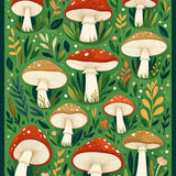 Delightful Greenery and Mushroom Fusion(Green)