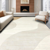 Ultra Soft Area Rug, Non Slip, Stain Resistant, Washable Area Rugs for Living Room, Bedroom, Designer Boho Bath with Sophisticated Abstract(Beige)