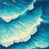 Ultra Soft Area Rug, Non Slip, Stain Resistant, Washable Area Rugs for Living Room, Bedroom, Coastal Blue Ocean Wave Living Room Rug(Blue)