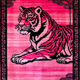 Ultra Soft Area Rug, Non Slip, Stain Resistant, Washable Area Rugs for Living Room, Bedroom, Vibrant Pink Animal Print Statement(Pink)