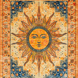 Ultra Soft Area Rug, Non Slip, Stain Resistant, Washable Area Rugs for Living Room, Bedroom, Dynamic Bright Sunray Illustration(Orange)