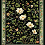 Lush Green Floral Aesthetic(Black)