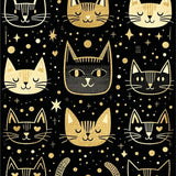 Ultra Soft Area Rug, Non Slip, Stain Resistant, Washable Area Rugs for Living Room, Bedroom, Contemporary Playful Cat Embellishment(Black)