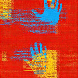 Playful Colorful Handprint Aesthetic(Red)