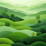 Fresh Grass Green Abstract Aesthetic(Green)