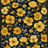 Ultra Soft Area Rug, Non Slip, Stain Resistant, Washable Area Rugs for Living Room, Bedroom, Lively Textured Floral Elegance(Yellow)