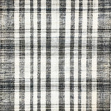 Ultra Soft Area Rug, Non Slip, Stain Resistant, Washable Area Rugs for Living Room, Bedroom, Boho White and Black Rug, Striped Pattern(Black)