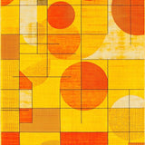 Ultra Soft Area Rug, Non Slip, Stain Resistant, Washable Area Rugs for Living Room, Bedroom, Lively Retro Symmetrical Design(Yellow)