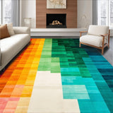 Ultra Soft Area Rug, Non Slip, Stain Resistant, Washable Area Rugs for Living Room, Bedroom, Artful Modern Curvilinear Design(Red)