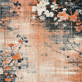 Delicate Peach Bloom Petal Low Pile Area(Beige)