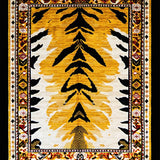 Ultra Soft Area Rug, Non Slip, Stain Resistant, Washable Area Rugs for Living Room, Bedroom, Vintage Wild Animal Motif(Yellow)