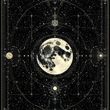 Ultra Soft Area Rug, Non Slip, Stain Resistant, Washable Area Rugs for Living Room, Bedroom, Opulent Gothic Nebula Theme(Black)