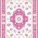 Elegant Area White Pink Beige with Bethlehem Traditional Design(White)