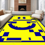 Ultra Soft Area Rug, Non Slip, Stain Resistant, Washable Area Rugs for Living Room, Bedroom, Cheerful Vintage Aesthetic Charm(Yellow)