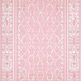 Ultra Soft Area Rug, Non Slip, Stain Resistant, Washable Area Rugs for Living Room, Bedroom, Scalloped Wavy Bow Decor Rug Preppy-Inspired Ribbon Pattern Accent(Pink)