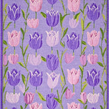 Ultra Soft Area Rug, Non Slip, Stain Resistant, Washable Area Rugs for Living Room, Bedroom, Lavender Tulip Nature Inspired Aesthetic(Purple)