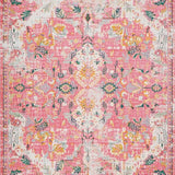 Ultra Soft Area Rug, Non Slip, Stain Resistant, Washable Area Rugs for Living Room, Bedroom, Trendy Boho Pastel Patterned Tapestry(Pink)