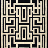 Ultra Soft Area Rug, Non Slip, Stain Resistant, Washable Area Rugs for Living Room, Bedroom, Chic Modern Greek Key Arrangement(Beige)