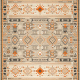 Contemporary Earth Tones Geometric Design(Beige)