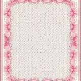 Ultra Soft Area Rug, Non Slip, Stain Resistant, Washable Area Rugs for Living Room, Bedroom, Scalloped Ribbon Bow Rug Coquette Preppy Accent with Wavy Border Design(Pink)