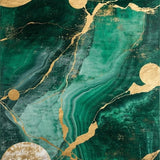 Elegant Gold Swirl Abstract Art(Green)