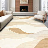 Horizon Haze Contemporary Area Featuring Wave(Beige)