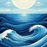 Fresh Turquoise Ripple Effect(Blue)