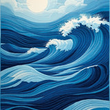 Contemporary Beachy Textural Vibe(Blue)