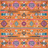 Ultra Soft Area Rug, Non Slip, Stain Resistant, Washable Area Rugs for Living Room, Bedroom, Bold Geometric Color Splash(Orange)
