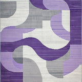 Ultra Soft Area Rug, Non Slip, Stain Resistant, Washable Area Rugs for Living Room, Bedroom, Stylish Minimalist Color Splash(Purple)