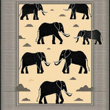 Ultra Soft Area Rug, Non Slip, Stain Resistant, Washable Area Rugs for Living Room, Bedroom, Rustic Cocoa-Black Animal Motif(Beige)