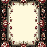 Gothic Inspired Floral Elegance(Beige)