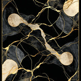 Ultra Soft Area Rug, Non Slip, Stain Resistant, Washable Area Rugs for Living Room, Bedroom, Striking Contemporary Tiled Design(Black)