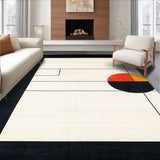 Ultra Soft Area Rug, Non Slip, Stain Resistant, Washable Area Rugs for Living Room, Bedroom, Dynamic Contemporary Arch Pattern(White)