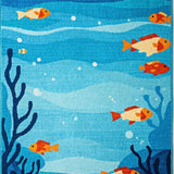 Charming Fish Motif Runner(Blue)