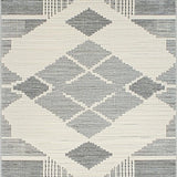 Elegant Ivory Geometric Weave(Gray)