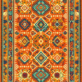 Ultra Soft Area Rug, Non Slip, Stain Resistant, Washable Area Rugs for Living Room, Bedroom, Contemporary Colorful Abstract Design(Orange)