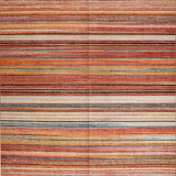 Ultra Soft Area Rug, Non Slip, Stain Resistant, Washable Area Rugs for Living Room, Bedroom, Chic Cozy Striped Canvas(Orange)