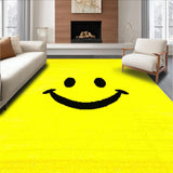 Ultra Soft Area Rug, Non Slip, Stain Resistant, Washable Area Rugs for Living Room, Bedroom, Cheerful Abstract Expression Style(Yellow)