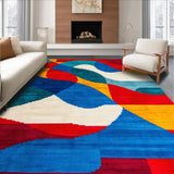 Ultra Soft Area Rug, Non Slip, Stain Resistant, Washable Area Rugs for Living Room, Bedroom, Vibrant Circular Abstract Swirl(Red)